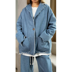 Denim suit